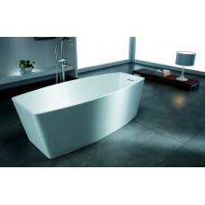 Freestanding poly marble bathtub