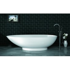 Freestanding poly marble bathtub