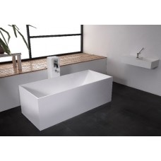 Freestanding solid surface bathtub