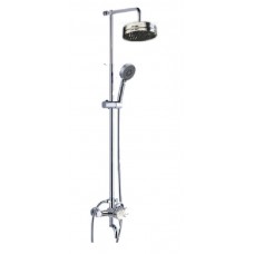 Pressure balance shower column with spout